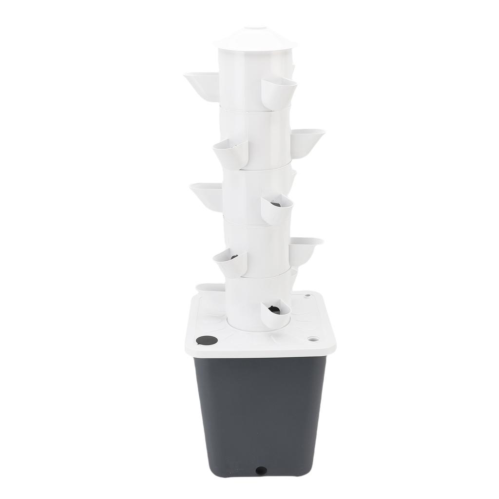 Torre Idroponica Verticale 15 Fori 10L Acqua Torre di Piantagione Verticale Salvaspazio per Casa Scuola