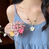 Elegant Retro Pendant Necklace for Women with Decorative Lanyard - Long Clavicle Chain, Perfect Summer Accessory