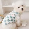 Cartoon Dog Jacket Coat Thickened Puppy Vest Coat Cute Plush Puppy Vest  For Winter and Autumn