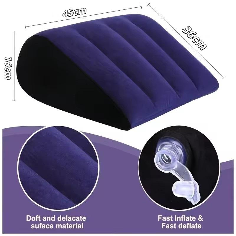 Inflatable Wedge Pillow for Travel Lightweight Lumbar Leg Support Pillow Yoga Posture Cushion Body Positioners Camping Pillow