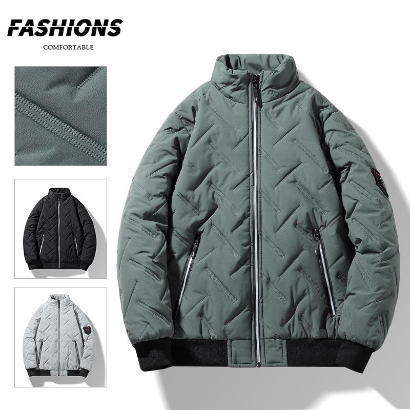 Herrenjacke Herbst und Winter neu Herren Baumwolljacke trendige kurze Stehkragen leichte Baumwollkleidung Herren