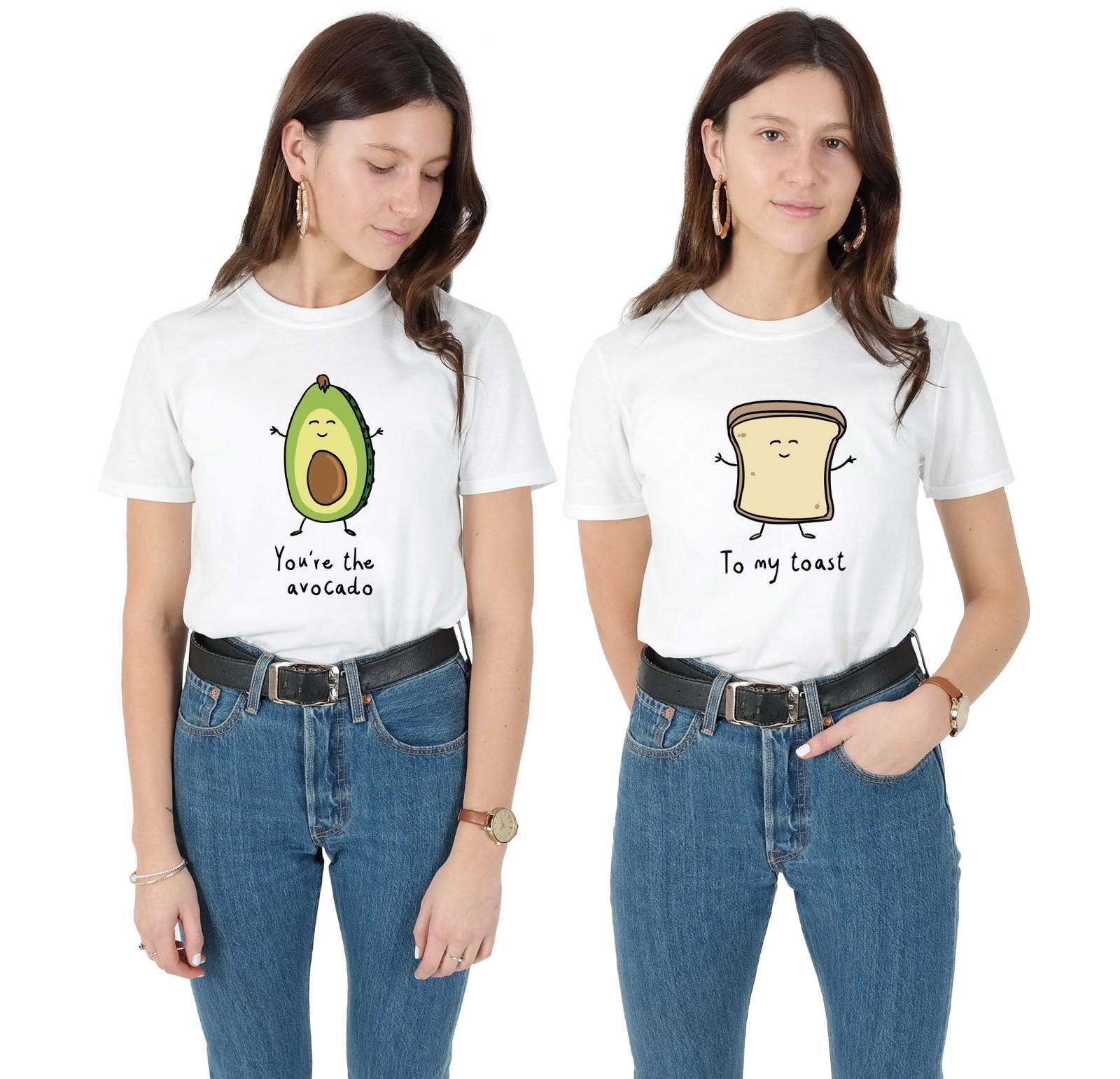 You re The Avocado To My Toast T-shirts Top Set Matching BFF s Best Friends M