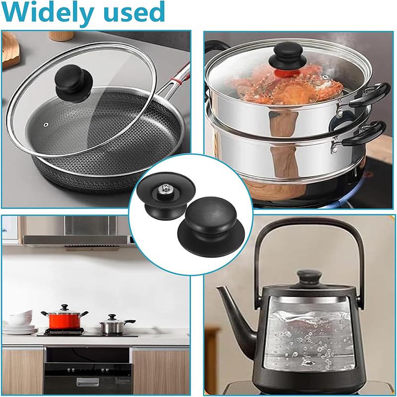 2/4Pcs Pot Lid Knob with Screwdriver Universal Replacement Pan Lid Cover Knob Kitchen Bakelite Cookware Knob Handle Pot Lid Knob
