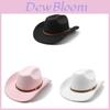 Western Cowboy Hat Wool Felt Large Brim Sun Protective For Summer Fashion Lovers