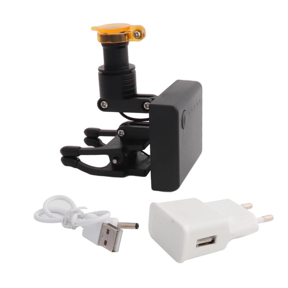 Integrated LED Dental Headlamp with Filter – Ultra-Bright, Wireless, Clip-On, Four-Level Adjustable Brightness