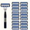 Men's Chinese Style Razor Set: Smooth, Comfortable Shave with Six-Layer Blades, 15 Pieces