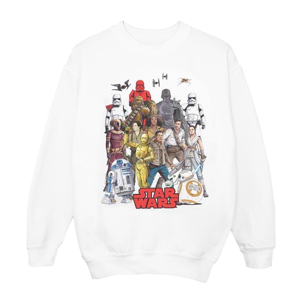 Star Wars Boys The Rise Of Skywalker Character Collage Sweatshirt