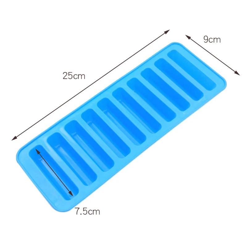 Creative Silicone Ice Cube Tray Mold Finger 10 Grid Chocolate Mold Tray For Water Bottle Ice Cream Pudding Maker Mold Bar Kitche