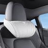 High-end Leather Car Seat Headrest Memory Foam Comfort Neck Pillow For Tesla Model 3 Y S X Cybertruck Juguete 2025 Auto Interior