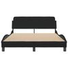 VidaXL Bed Frames with Headboard, Upholstered Bed with Slat Base, Single Bed with Footboard for Bedroom, Black 373147
