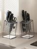 Organizador de Cuchillos Universal Acero Inoxidable Cocina Drenaje Soporte para Cuchillos de Verduras Estante de Almacenamiento Con Bandeja de Drenaje Desmontable