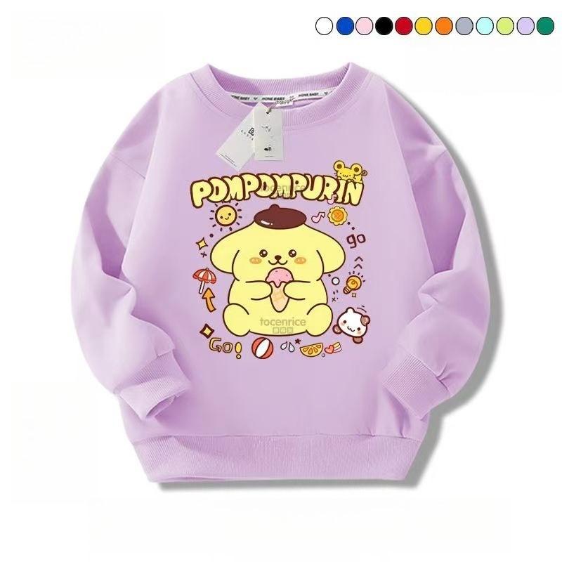 Girls' Top Kids Pudding Dog Printed Pullover Autumn Fashion Long Sleeve T-Shirt