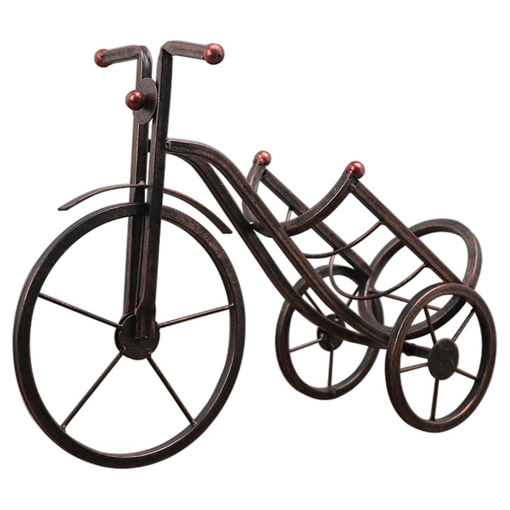 Classical Shape Bottle Holder Decorative Iron Furnishing Craft Tabletop Storage Rack for Decor Desk