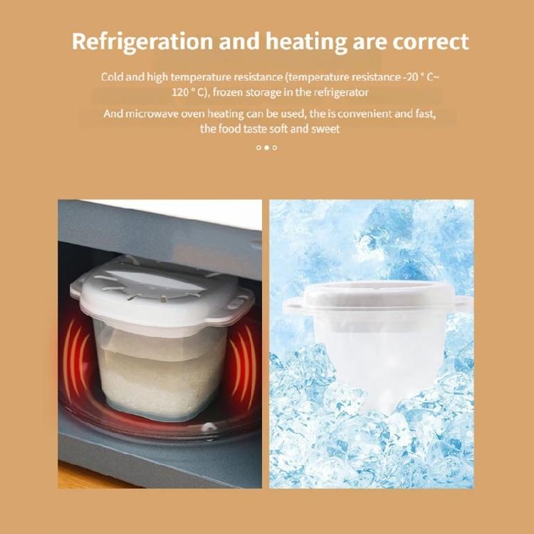 Small Rice and Soup Cooker Lunch Box with Detachable Design Microwaveable Food Storage Container for Convenient Use