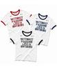 Damiswi Vintage Lettering Ringer T-Shirt_Navy