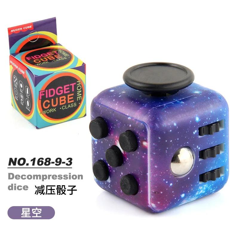 Dadi di decompressione Fidget colorati per liberare lo stress, l'autismo, l'ansia, alleviare lo stress dei bambini adulti, antistress, punta delle dita
