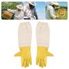 Pair Anti Bee Anti-Sting Bee Gloves Elastic Cuff Long Sleeves Protective Tool for Beekeeper(XXL )