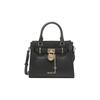 Hamilton carta LOGO cadeado chave acessório couro ombro crossbody bolsa de mão regular feminina preto