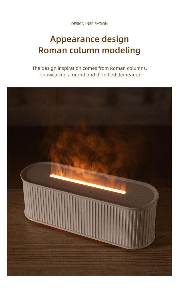 Silent Flame USB Humidifier & Aroma Diffuser with Colorful Night Light