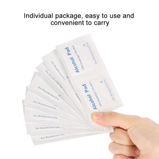 100 Adet Tek Kullanımlık Alkol Pamuk Pedler Oje Çıkarıcı Cilt Telefon Temiz Mendil