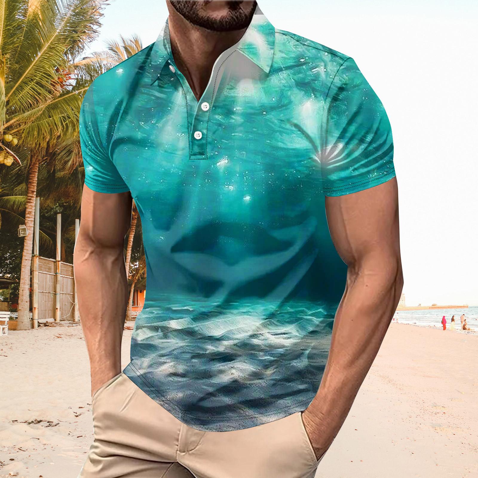 Мужская летняя дышащая рубашка с короткими рукавами и культурой отдыха XL