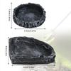 Simulated Stone Reptile Feeding Bowls Resin Durable Reptile Feeder Lizard Supplies Easy Clean Water Dispenser for Pet Terrarium