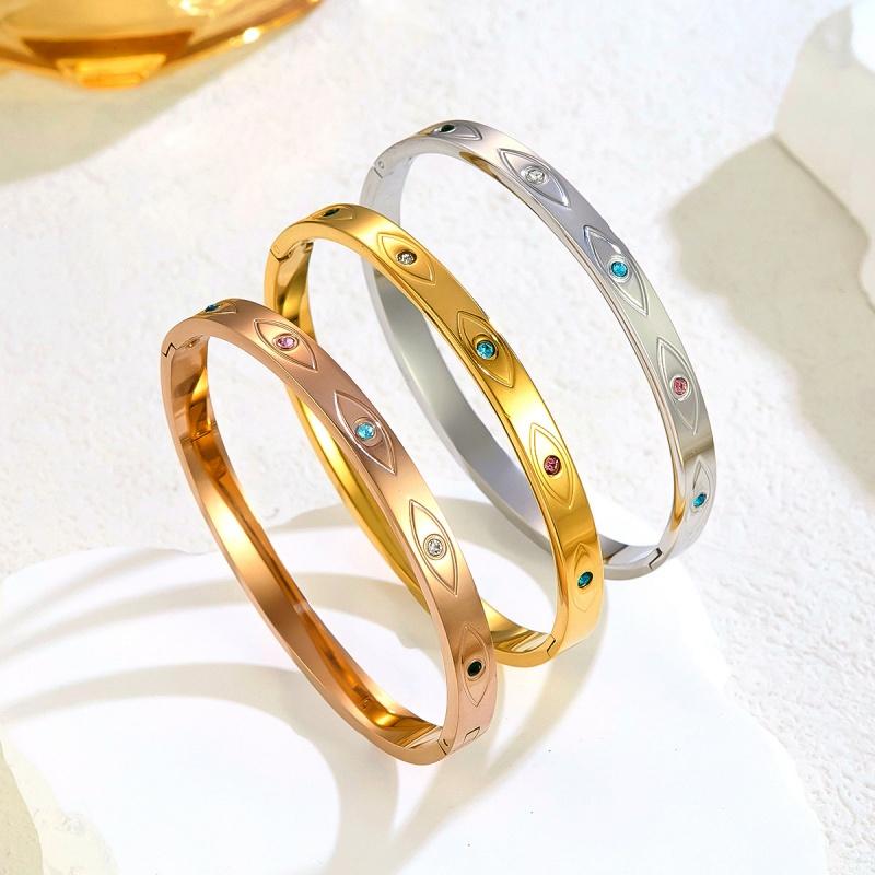 Stainless Steel Bracelet with Non Fading Temperament Plated 18k Gold Vacuum Plated Bracelet for Women