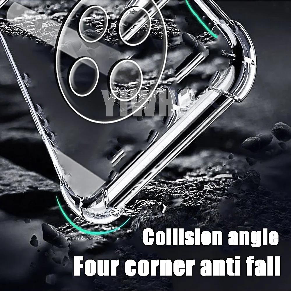 Airbag Transparent Phone Case for Redmi 14C 13C 12C 10C 9C NFC 13 12 11 10 Protective Lens Shockproof Back Soft TPU Soft Cover