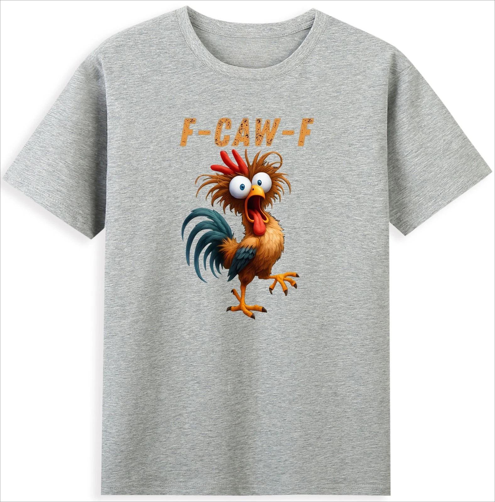 

Best Selling Fashion Graphic T Shirts Retro Streetwear F-Caw-F Funny Rooster Chicken Meme Humor Quote Joke Vintage Men s T-Shirt XL