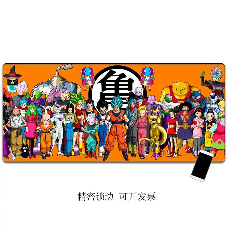 Boys Super Popular Dragon Ball Series Son Goku Printed Leather Mouse Pad yawed Edge Lock Computer Desk Keyboard Pad Children Learn To Write Desk Pad
