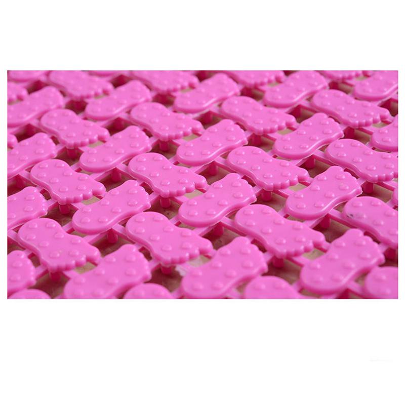 25*25cm Household Bath Toilet Kitchen Waterproof Mat Bathroom Non-slip Splicing Toilet Hollow Drain Mat