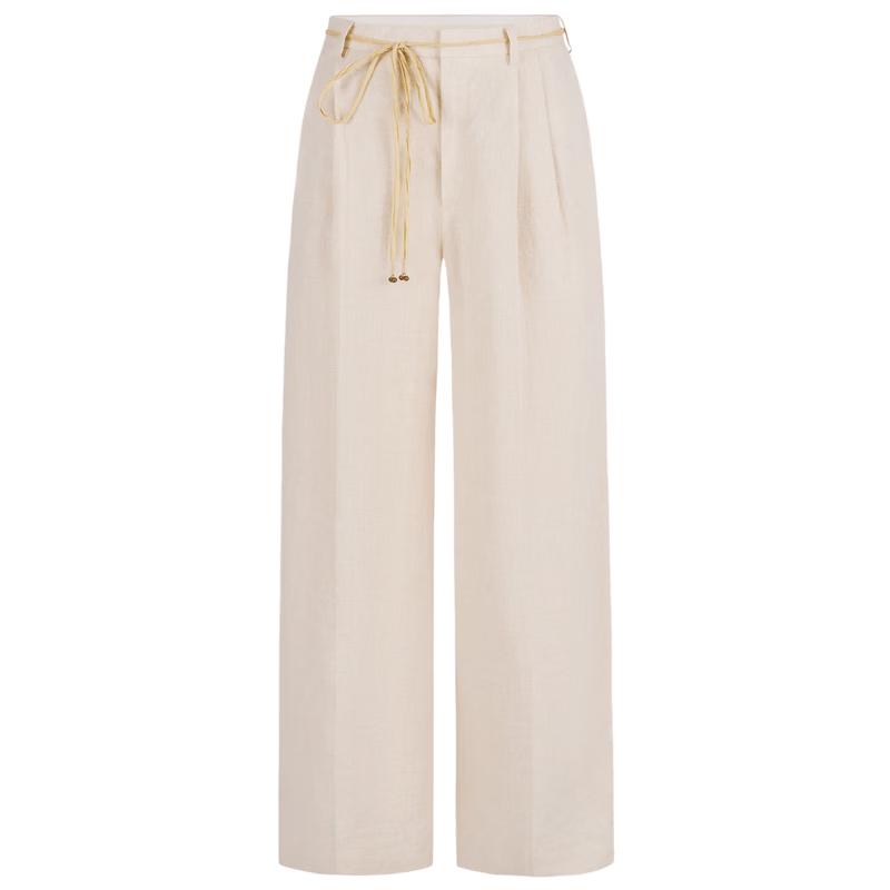 Edition Women's Linen Casual Straight-Leg Trousers