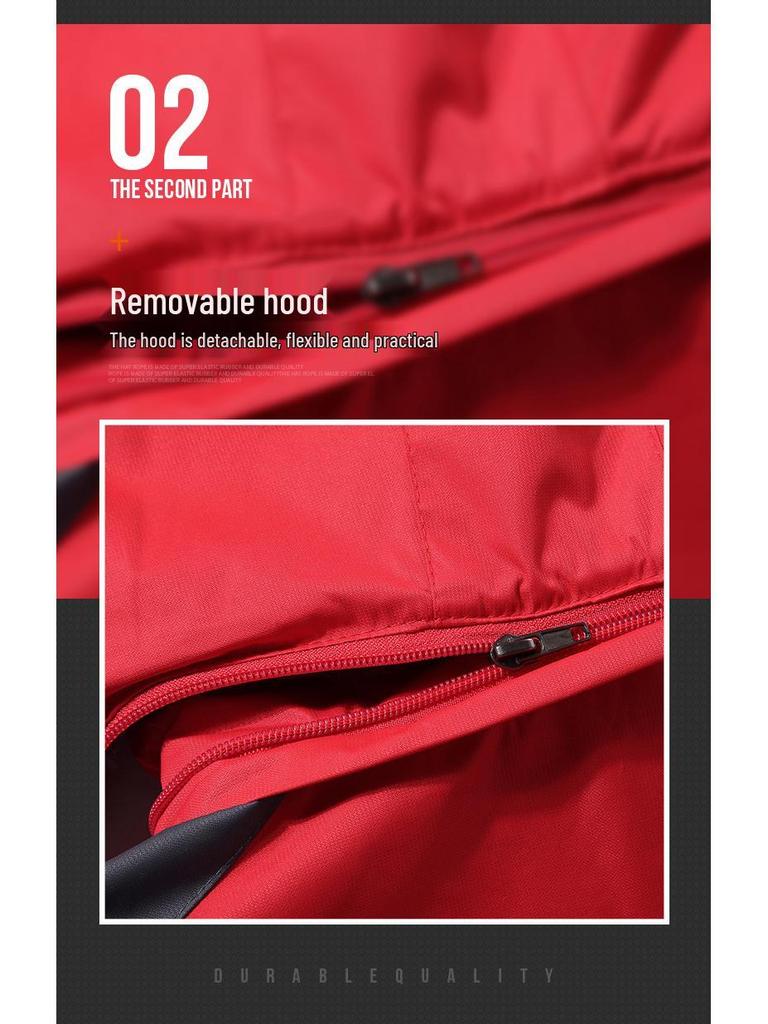 Men’s Plus Size Fleece-lined Windproof Outdoor Cotton Jacket