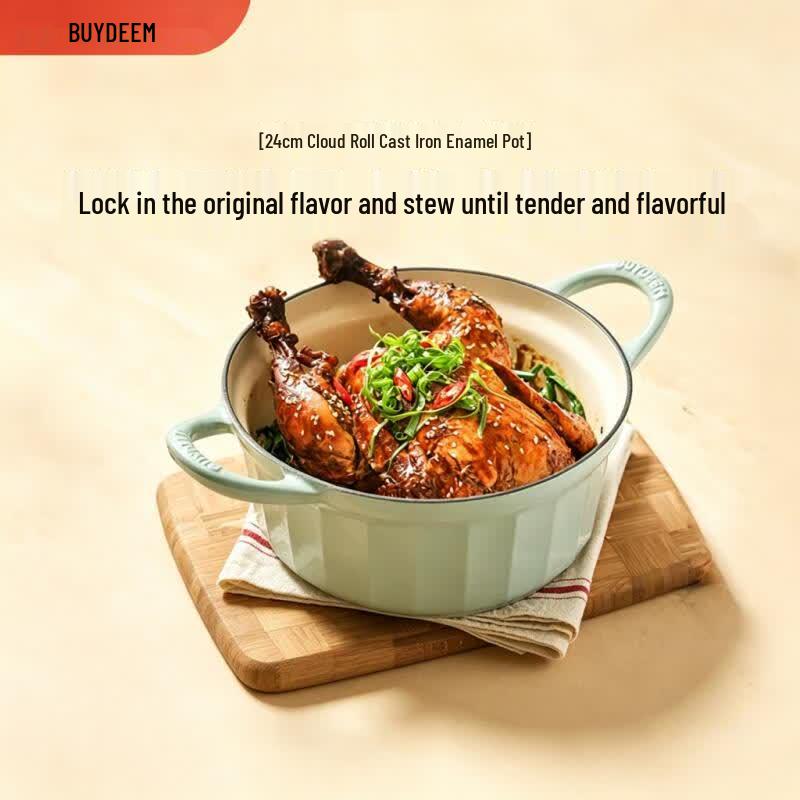 Buydeem Enamel Cast Iron Pot