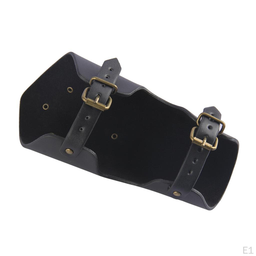 Adjustable Gear PU Leather Wristband Arm Cuff Vintage Gauntlet for Sport Outdoor Activity