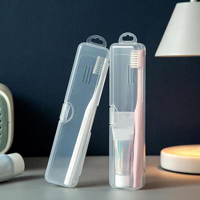 Tandborstelåda Transparent Organizer-väska Resor Bärbar tandborsthållare Plast Tandkrämslåda Förvaringsbehållare
