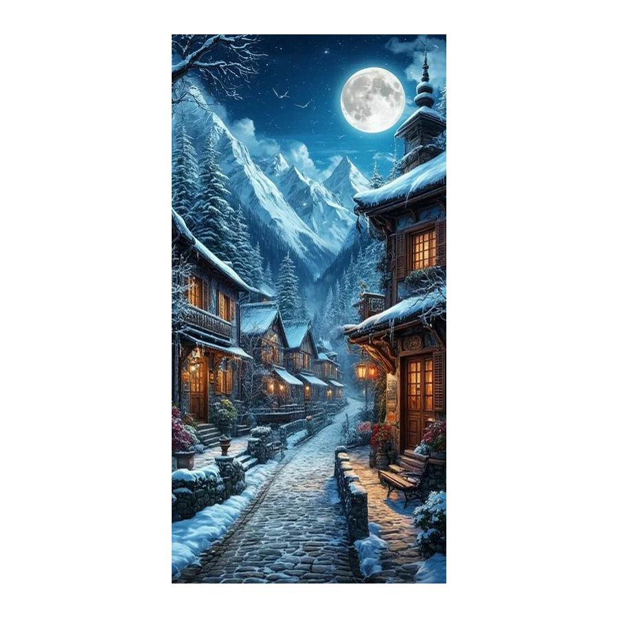 Winter Scenery House Large Size Diamond Painting New Collection Diy Full Square Round Drill Rhinestone Embroidery Mosaic Cross Stitch Kits Wall Decor