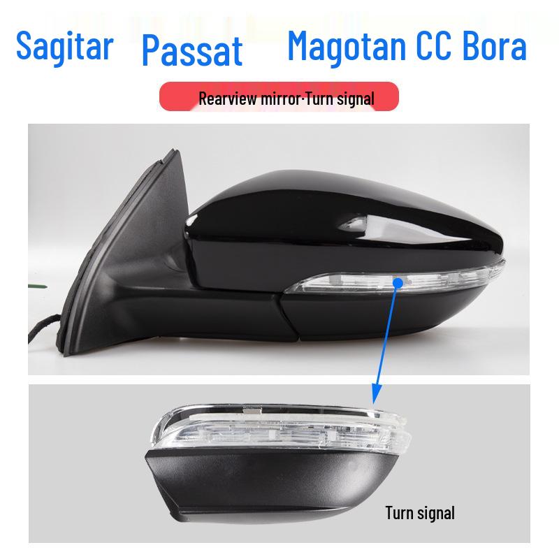 Applicable Rearview Mirror Shell and Turn Signal Frame for Volkswagen Sagitar, Passat, Magotan, CC, Scirocco, Bora, and Viloran.