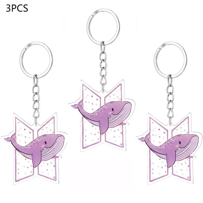 

1/2/3 шт. Мультяшный милый акриловый брелок-подвеска в виде дельфина, держатель для ключей от машины, шарм для сумки, Ней брелок, подвесное украшение, подарки 3Pcs