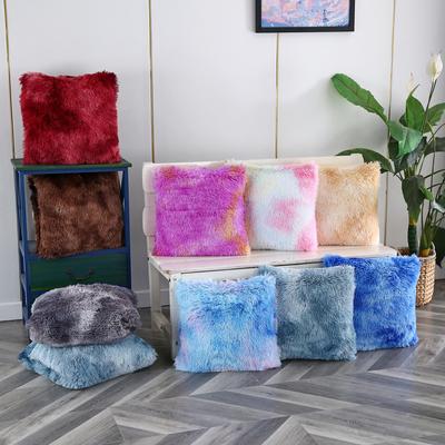 PV Velvet Plush Bedside Soft Bag Simple Tie-dyed Sofa Cushion Leather