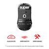 Pulsar Gaming Gears Superglide Mouse Feet for Mouse Glass Rounded High Low Super Black [Pro Series] (Type C) BUZZ-X [Tempered Material, Edge,