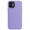 Coque et Verre Trempé - E.F.CONNECTION - pour iPhone 12 Pro Max - Silicone Liquide - Violet - Anti-choc