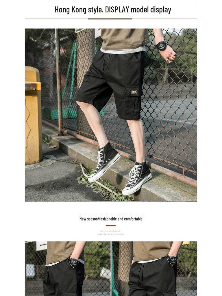 2021 Summer Men's Japanese Workwear & Korean Fashion Loose Casual Shorts