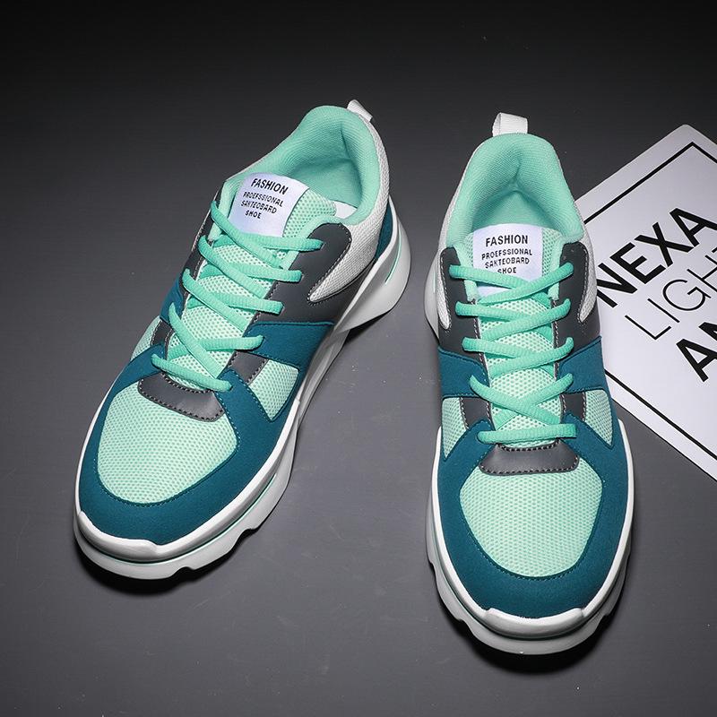 

2024 весна и лето Новые мужские спортивные модные кроссовки Корейская версия Модные старые кроссовки Обувь Повседневная обувь На толстой подошве Мужская обувь 44 синий