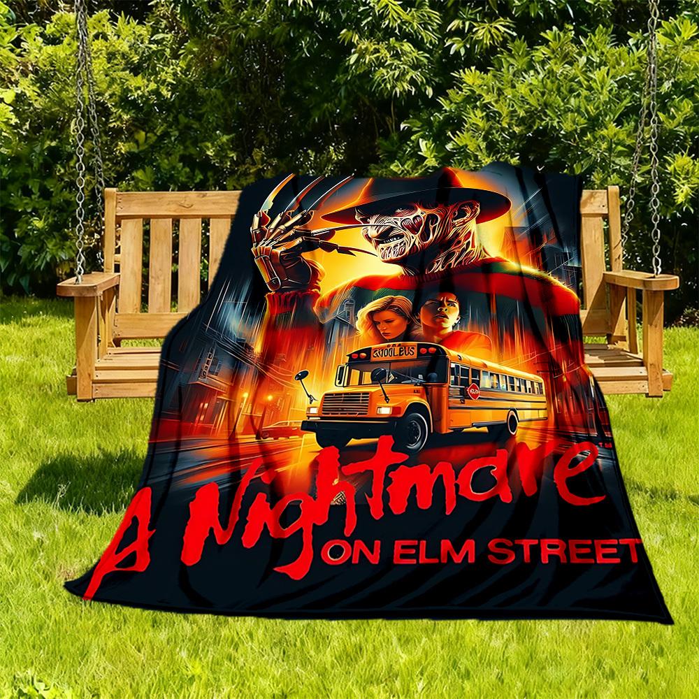 

1PC A Nightmare on Elm Street Outdoor Blanket Lightweight Flannel, Soft & Warm, All-Season Use for Sofa, Outdoor133 130x150cm