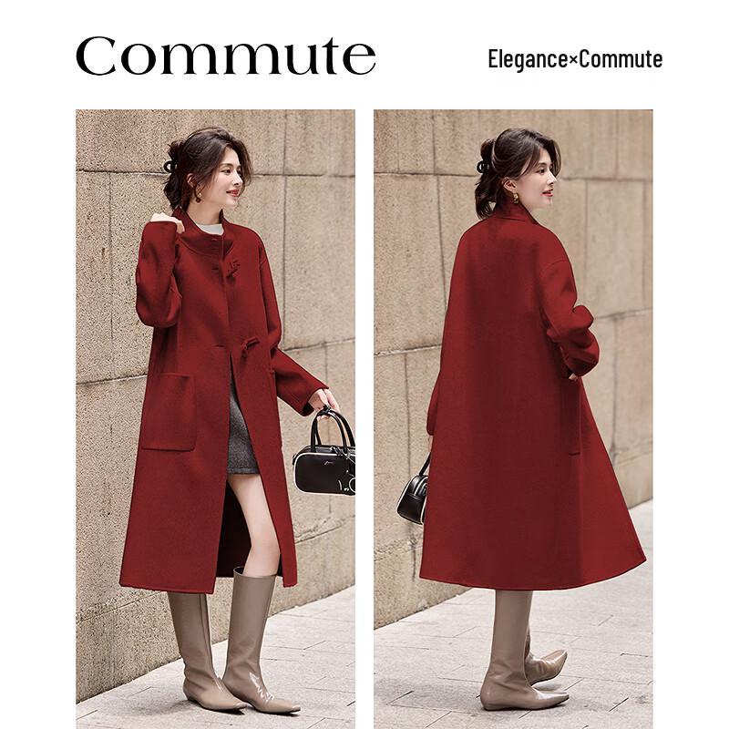 Timeless Elegance Women's Mid-Length Wool Blend Coat