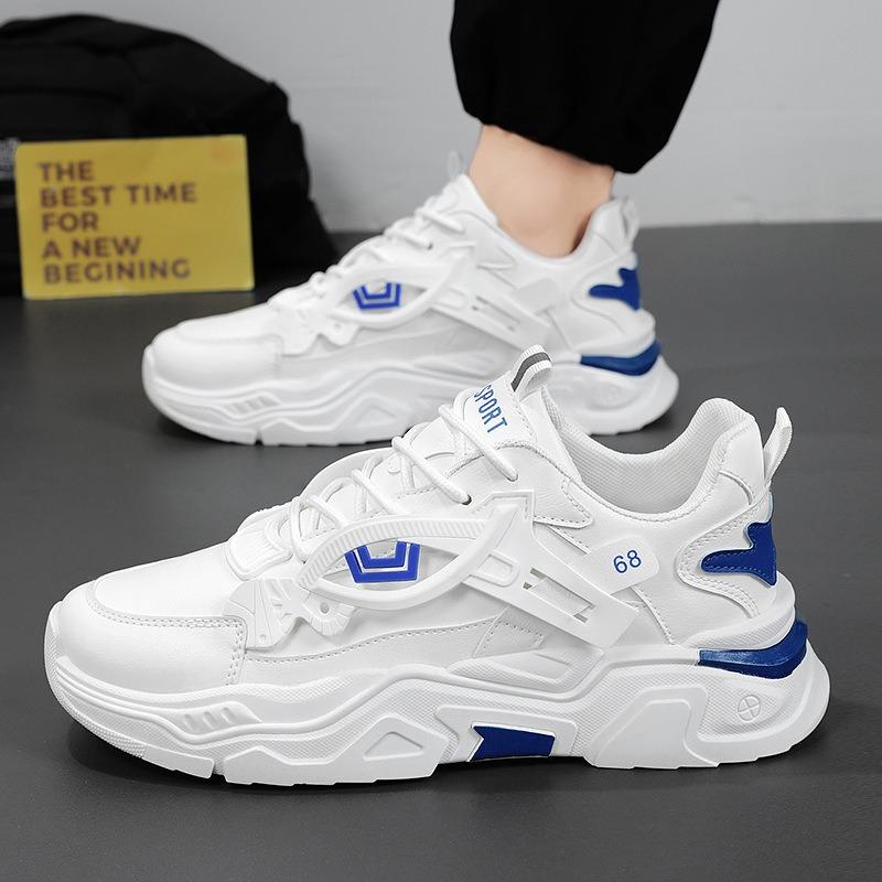 Autumn Men's Shoes New Breathable Little White Shoes Men's Trend Versatile Inner Heightening Sports Shoes Casual Running Shoes