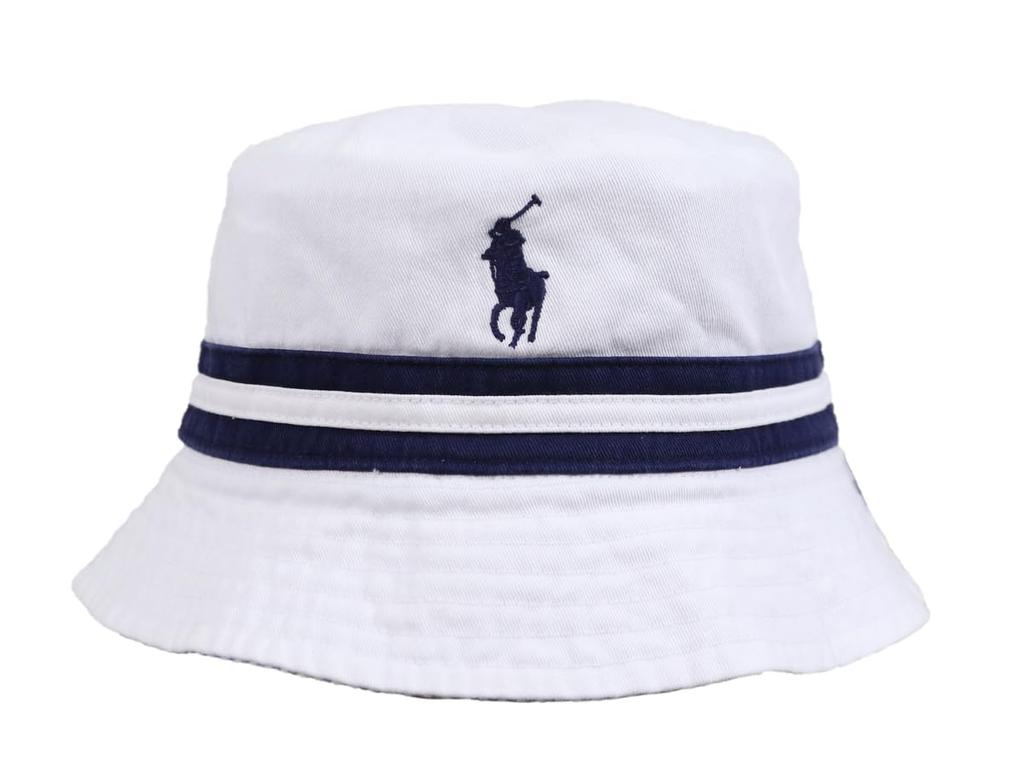 POLO Ralph Lauren and Reversible Hat Sizes 01080225 Men's Women's Seersucker/Cotton Cap, S/M, White/Blue, [Used]