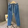 Men's Casual Loose Straight Leg Jeans Thin Wear Resistant Spring Autumn Vintage Workwear Trousers Comfortable Denim Pants