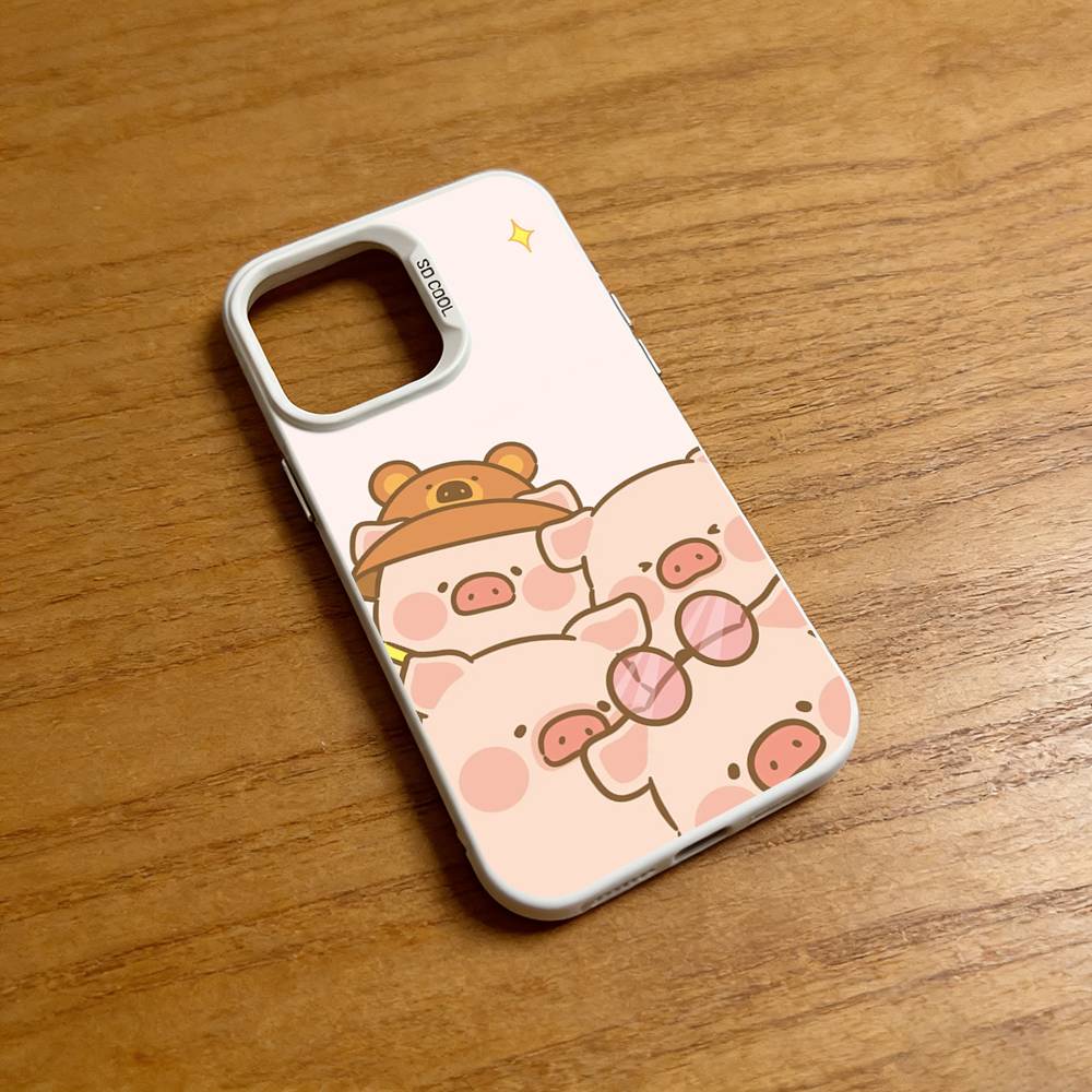 Cute Pig Daily Phone Case for iPhone 17 16 15 14 13 12 11 Pro Plus Max Air Mini X XS TPU Bumper